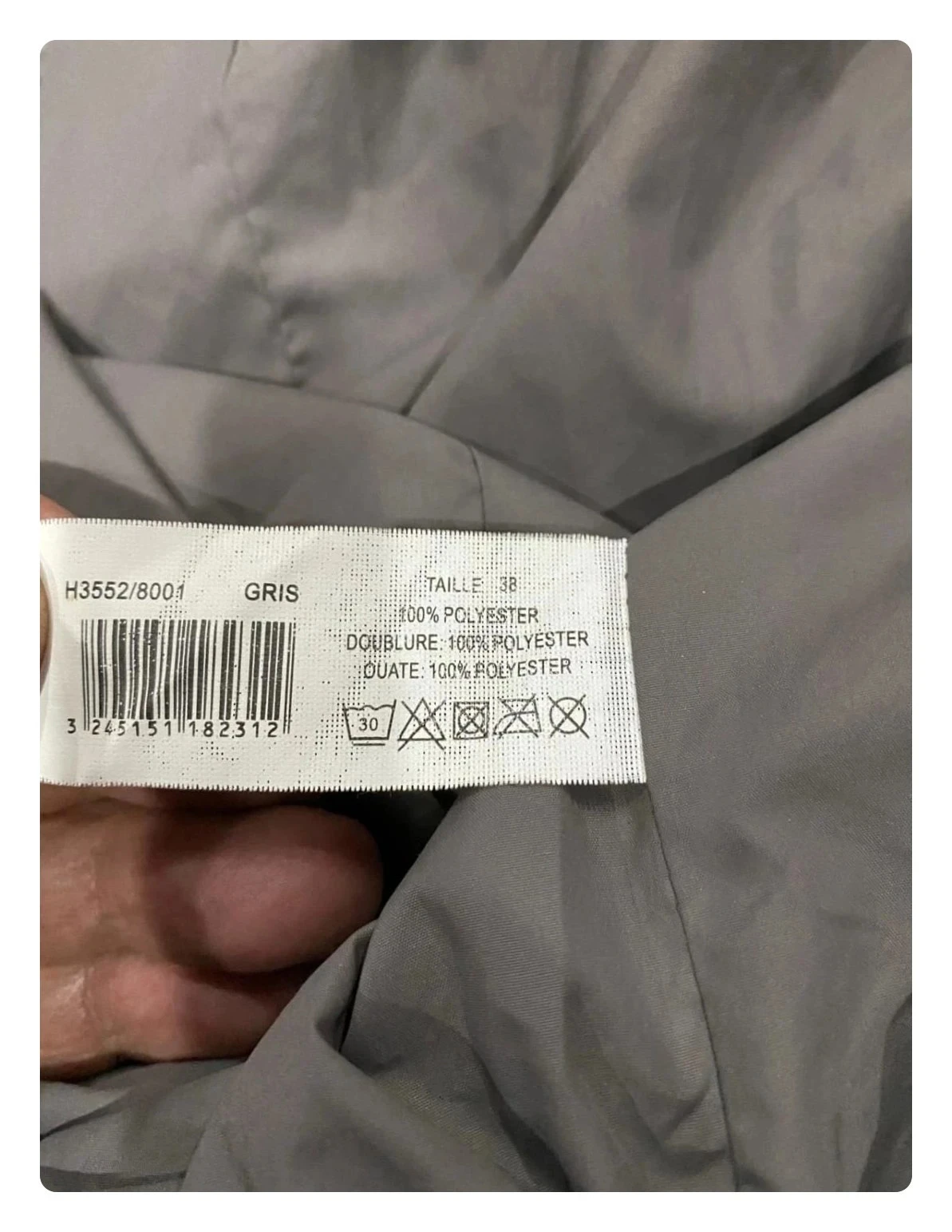 Doudoune Monoprix blouson anorak à capuche gris Tamanho M – photo 9